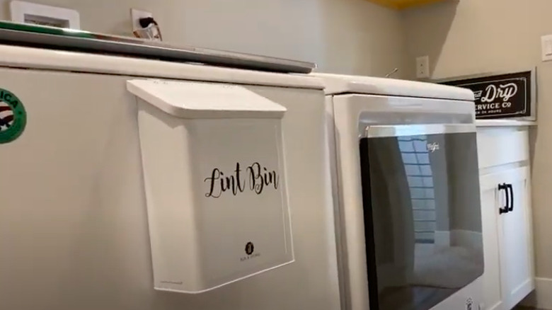 Magnetic lint bin 
