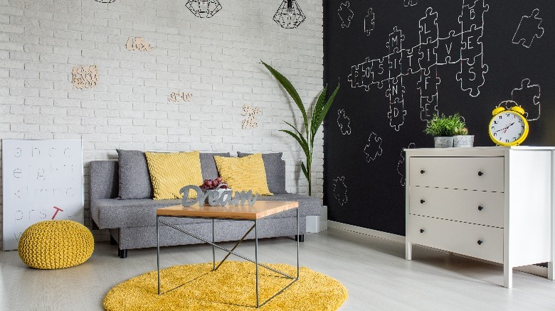 chalkboard accent wall