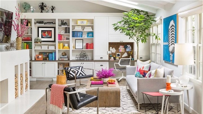 Sabrina Soto colorful family room 